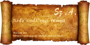 Szécsényi Ahmed névjegykártya